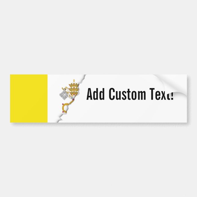 Vatican City flag Bumper Sticker (Front)