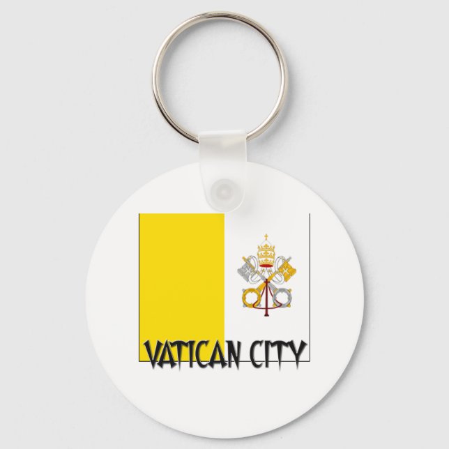 Vatican City Flag Key Ring (Front)