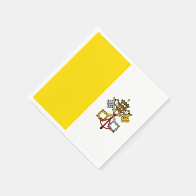 Vatican City Flag Napkin (Corner)