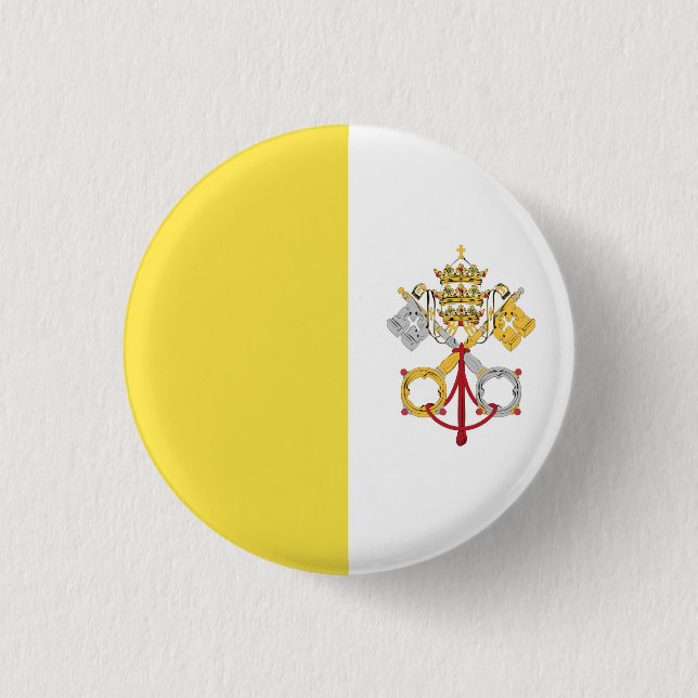 Vatican City Holy See Flag Emblem 3 Cm Round Badge (Front)