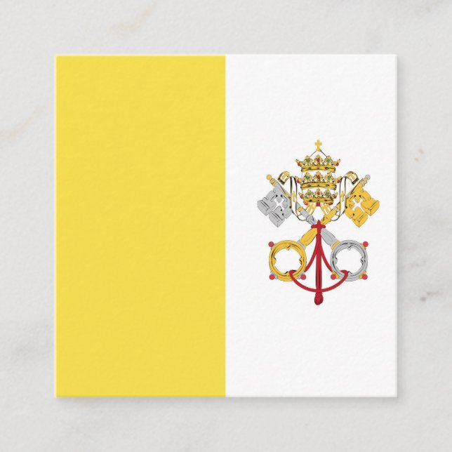 Vatican City Holy See Flag Emblem Square Business Card (Front)