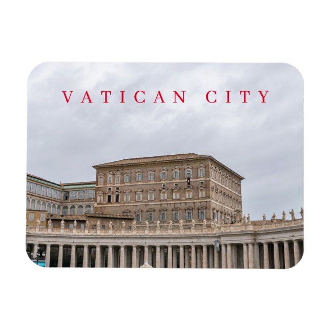 Vatican City Pope residence view magnet (Horizontal)