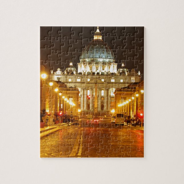 Vatican city, Rome, Italy at night Jigsaw Puzzle (Vertical)