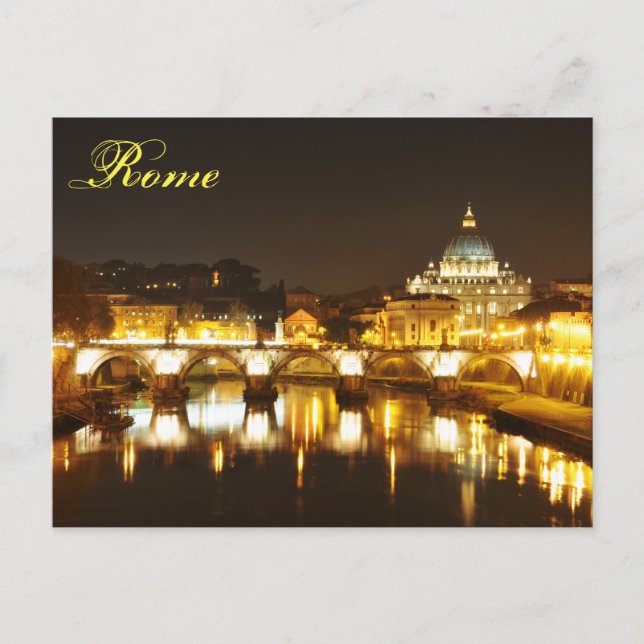 Vatican city, Rome, Italy at night Postcard (Front)