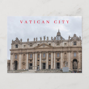 Vatican City St.Peter Basilica front view postcard