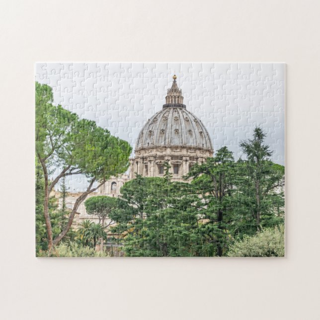 Vatican City St.Peter's Basilica dome view puzzle (Horizontal)