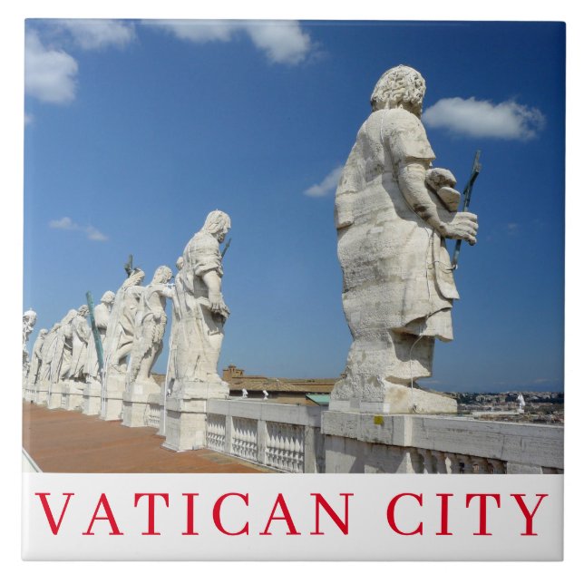 Vatican City St.Peter's Basilica statues tile (Front)