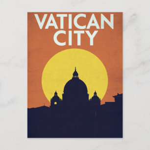 Vatican City St. Peter's Retro Postcard