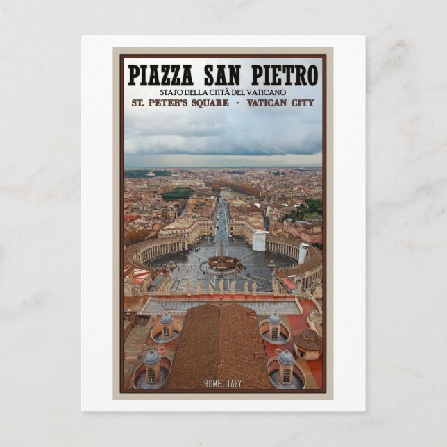 Vatican City - St Peters Square View Postcard (Front)