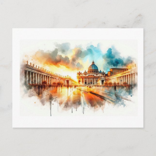 Vatican City Sunset,  Postcard (Front)