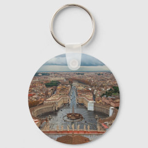 Vatican City - View from St Peter's Basilica Key Ring