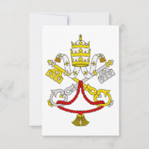 Vatican Coat of Arms Holy Card