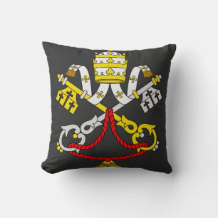 Vatican Coat of Arms Premium Fine Art Emblem Cushion