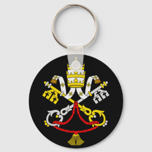 Vatican Coat of Arms Premium Fine Art Emblem Key Ring