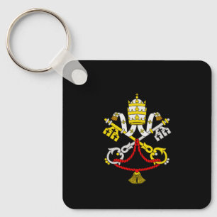 Vatican Coat of Arms Premium Fine Art Emblem Key Ring