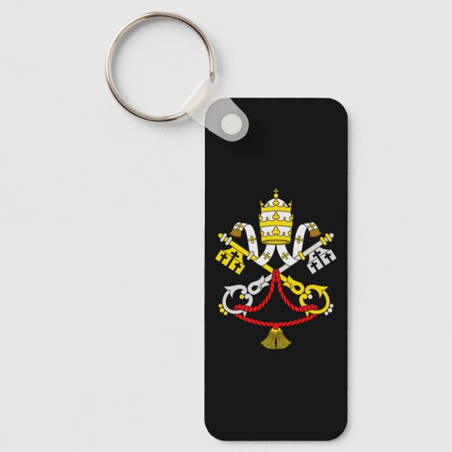 Vatican Coat of Arms Premium Fine Art Emblem Key Ring (Front)