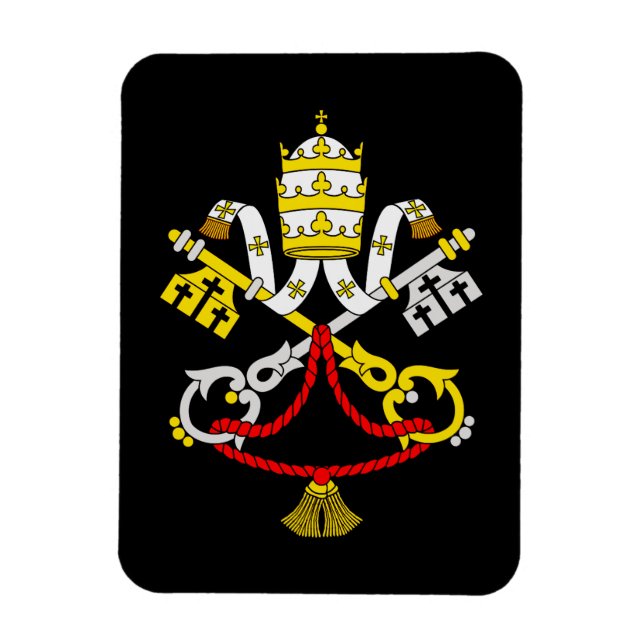 Vatican Coat of Arms Premium Fine Art Emblem Magnet (Vertical)