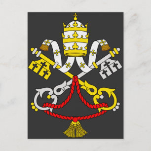 Vatican Coat of Arms Premium Fine Art Emblem Postcard