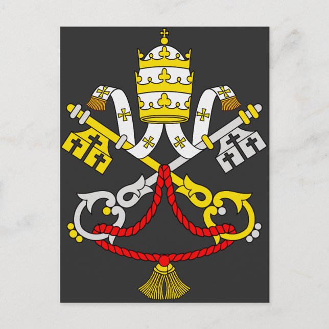 Vatican Coat of Arms Premium Fine Art Emblem Postcard (Front)