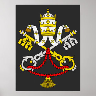 Vatican Coat of Arms Premium Fine Art Emblem Poster