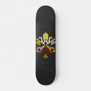Vatican Coat of Arms Premium Fine Art Emblem Skateboard