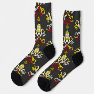 Vatican Coat of Arms Premium Fine Art Emblem Socks