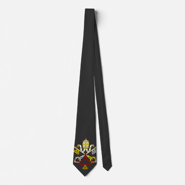 Vatican Coat of Arms Premium Fine Art Emblem Tie (Front)