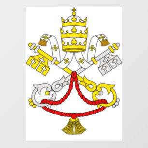 Vatican Coat of Arms Premium Fine Art Emblem Window Cling