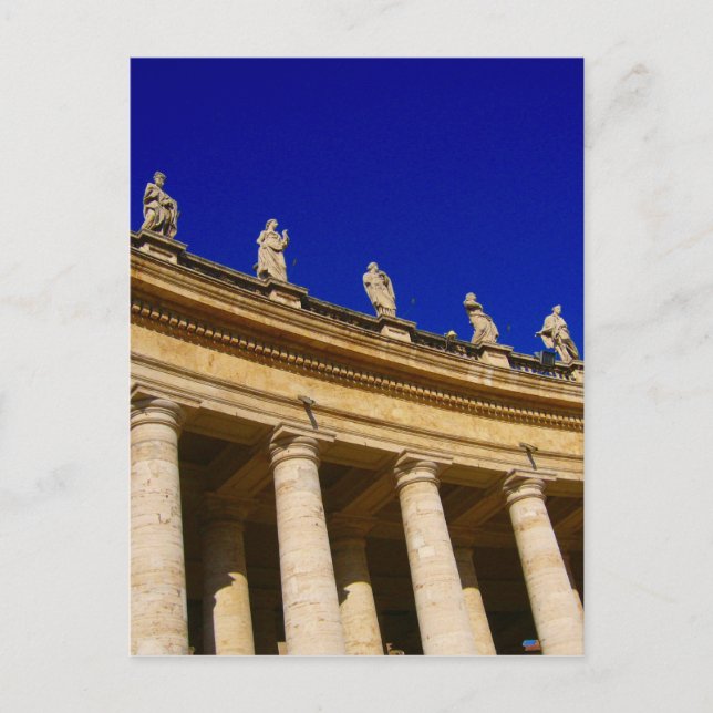 vatican columns blue postcard (Front)