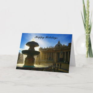 vatican fountain holidays holiday card
