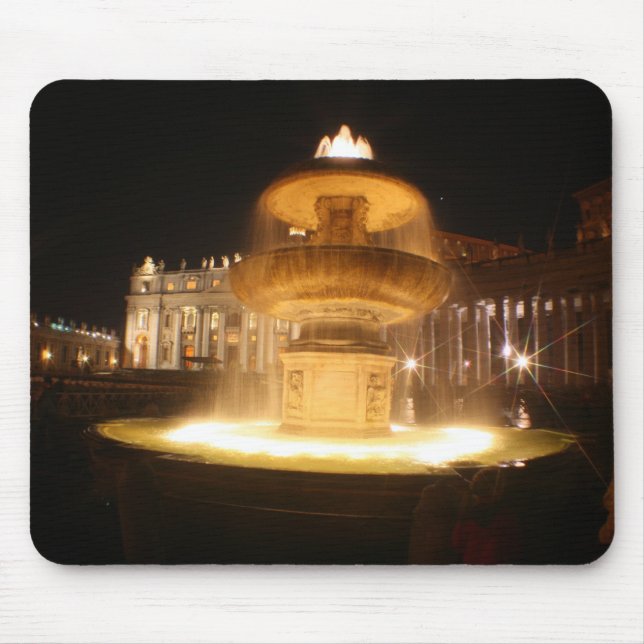 Vatican fountains, Bernini Mouse Mat (Front)