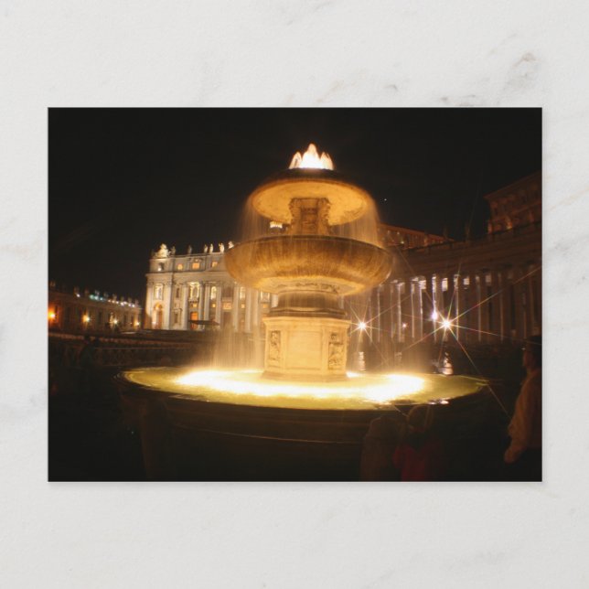 Vatican fountains, Bernini Postcard (Front)