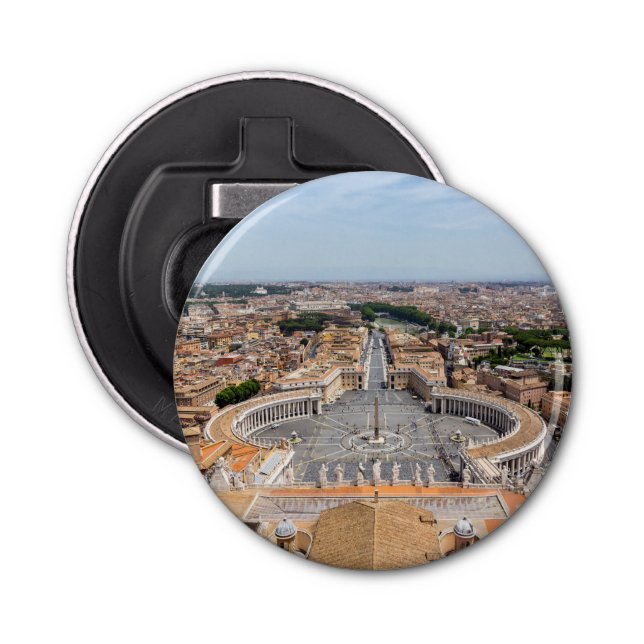 Vatican, Italy: St. Peter's Square aerial view Bottle Opener (Front)