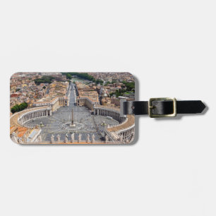 Vatican, Italy: St. Peter's Square aerial view Luggage Tag