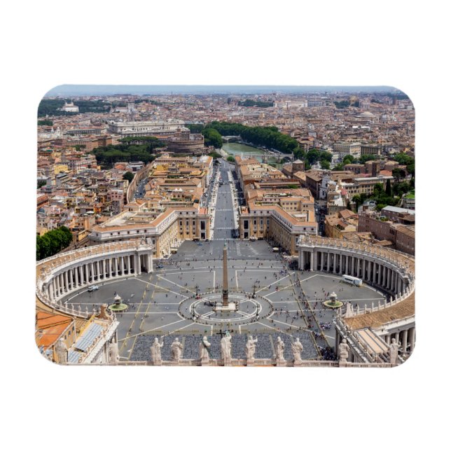 Vatican, Italy: St. Peter's Square aerial view Magnet (Horizontal)