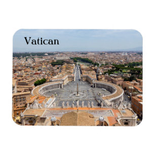 Vatican, Italy: St. Peter's Square aerial view Magnet