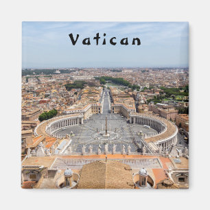 Vatican, Italy: St. Peter's Square aerial view Magnet