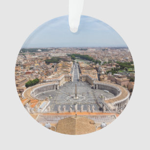 Vatican, Italy: St. Peter's Square aerial view Ornament