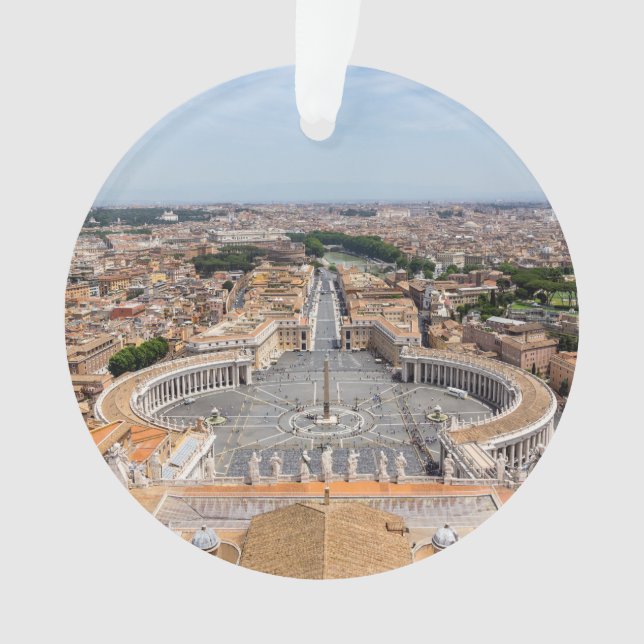 Vatican, Italy: St. Peter's Square aerial view Ornament (Front)