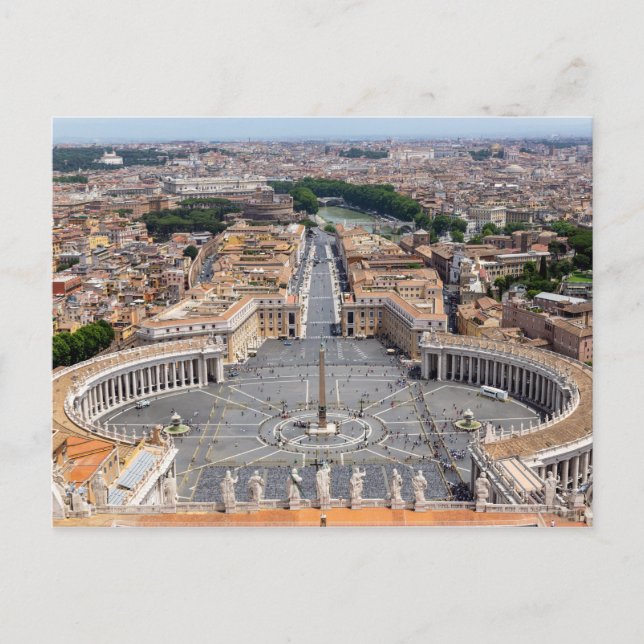 Vatican, Italy: St. Peter's Square aerial view Postcard (Front)