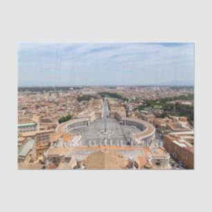 Vatican, Italy: St. Peter's Square aerial view Tissue Paper