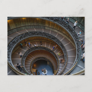 Vatican Museum Spiral Staircase Postcard