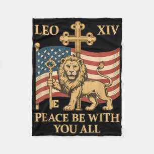 Vatican Pope Leo Xiv - Peace Be With You All Fleece Blanket