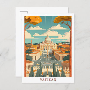 Vatican Rome Italy Elegant Art Vintage Travel Postcard
