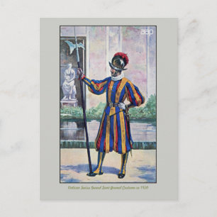 Vatican Swiss Guard Semi-formal Costume Postcard