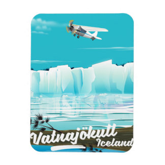 Vatnajökull iceland travel poster magnet