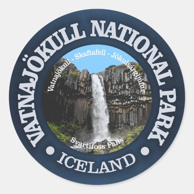 Vatnajokull National Park Classic Round Sticker (Front)