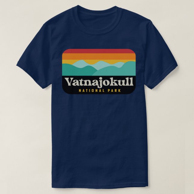 Vatnajokull National Park Iceland Camping Glacier  T-Shirt (Design Front)