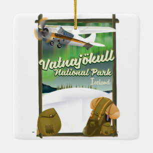 Vatnajökull National Park Iceland Ceramic Ornament