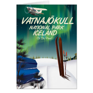 Vatnajökull National Park Iceland travel poster